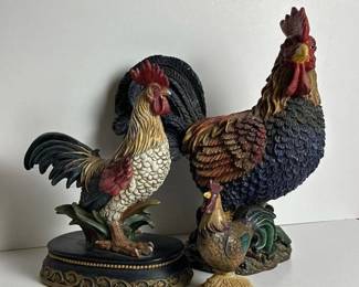 105 roosterandchickenfigurinesincountry