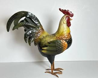 111 metalroostersculpturefolkartstyle