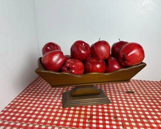 106 woodencompotewithfauxredapplesinc