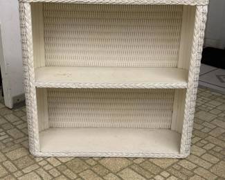 258 whitewickerstyletwoshelfbookcase