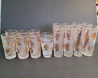175 goldleaffrostedglassesinmidcentury