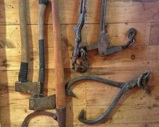 033 antiqueloggingtoolscanthookstongsa