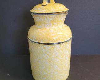 171 canalpotteryyellowspongewarecanister