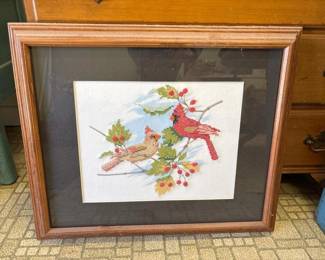 262 23x19framedcardinalcrossstitchsig