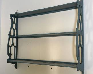 022 bluepaintedwallshelf