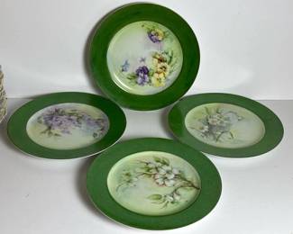 124 porcelainplateshandpaintedfloralby