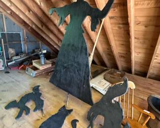 006 paintedplywoodhalloweenwitchandblac