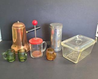 181 assortedvintagekitchenwarepercolator
