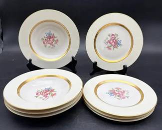 Vintage Theodore Haviland New York China Plates  Bowls, Kenmore Pattern 8pc