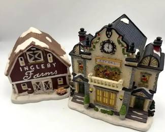 Vintage American Greetings Ingleby Village Barn  City Hall Lot