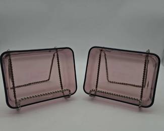 Vintage Pyrex 7210 Cranberry Purple 750ml Baking Dishes  2pc