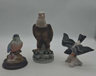 Vintage Porcelain Collectible Birds Set  2 Andrea by Sadek and 1 Goebel W. Germany
