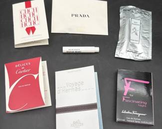 Designer Mini Testers  Prada, Cartier, Bvlgari, Salvatore Ferragamo  More 7pc