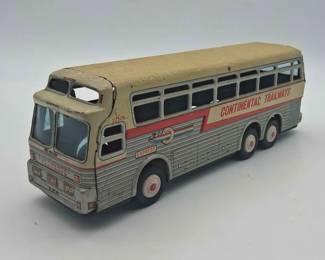 Vintage Continental Trailways Tin Bus