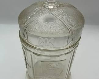 Vintage 1935 British Royal Silver Jubilee Biscuit Barrel