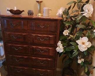 Bassett cherry tall man's dresser