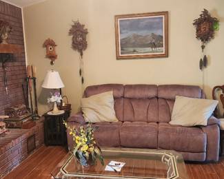 Coffee table recliner , couch and side tables being sold
