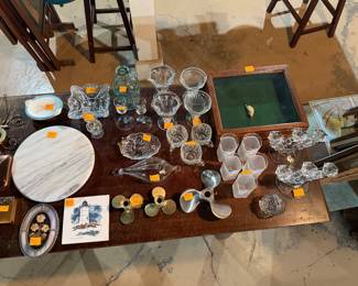 Vintage glassware and collectibles 