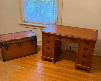 Vintage desk and chest