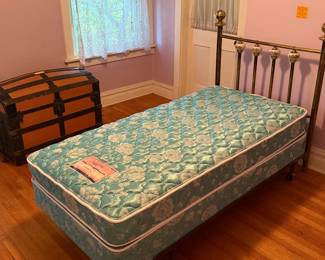 Vintage chest, headboard, bed