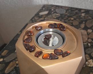 Geometric table top fire bowl ( portable fireplace ) 