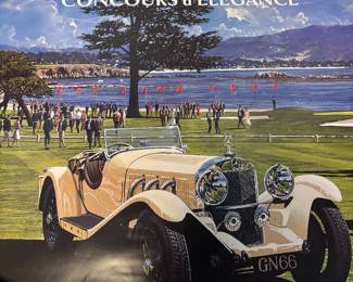 Poster for 2023 Pebble Beach Concours d’Elegance car show 