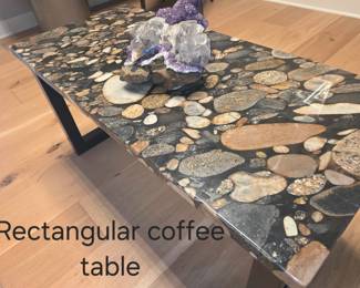 Custom epoxy stone table 