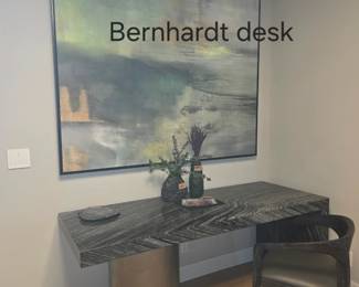 Bernhardt “Linea” Desk  & Interlude Kendra Chair 