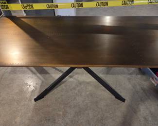 Four Hands “Spider” dining table  Brass Clad top