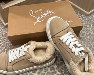 Christian Louboutin Flat Suede sneakers  NEW in Box 