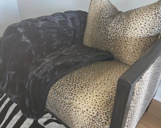 Vanguard Furniture “Cameo” chairs in Animal print 