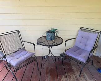 Rod iron patio set