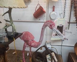 Vintage light up flamingo