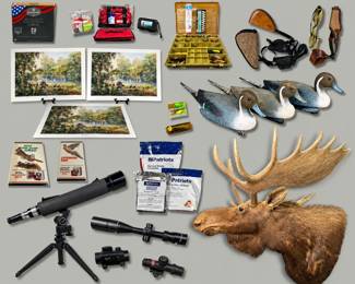 Organized Hunting Gear Collection Flat Lay