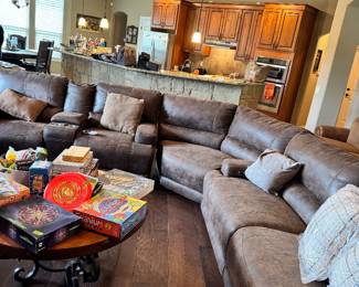 Gorgeous microfiber motorized sectional 