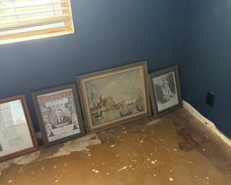 Framed Pictures Along Wall