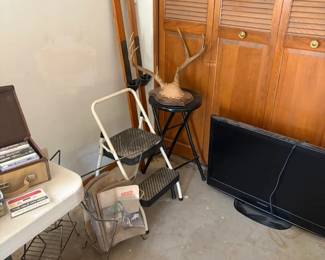 Television And Folding Step Stool