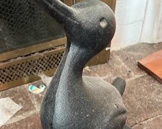 Vintage cast-iron duck doorstop