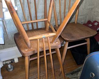Vintage Ercol stick-back dining chairs