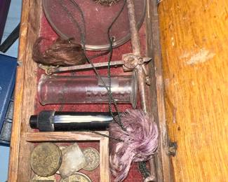  Vintage British weights and scale