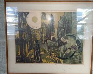 NYC Broadway print by John Ross