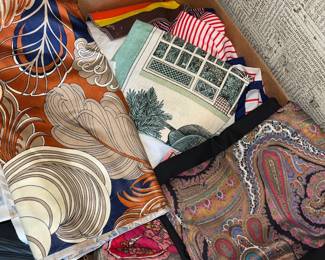 Wide variety of beautiful scarves and fabric