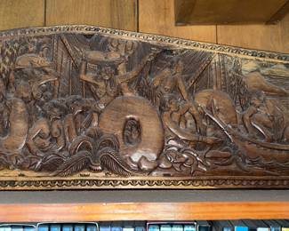 Hand-carved wooden Palau storyboard