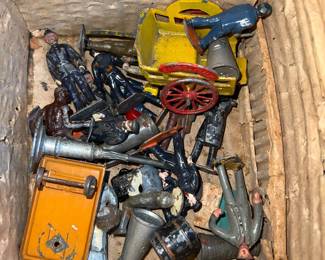 Vintage and antique penny metal toys