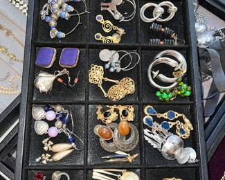 Lots of beautiful pairs of earrings