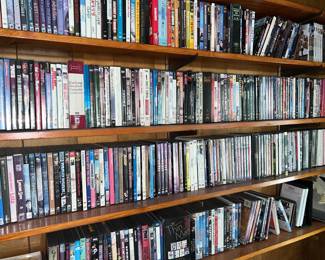 Large collection of DVD's and books