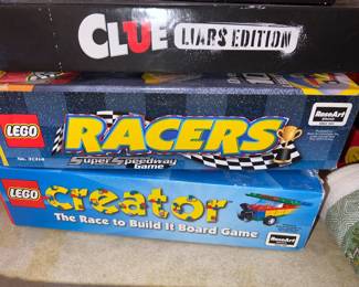 Lego board games and Clue Liars edition