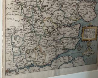 Antique map of Essex, England