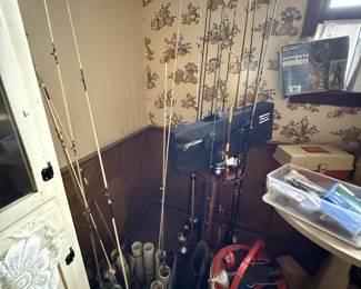 Lots of fishing gear