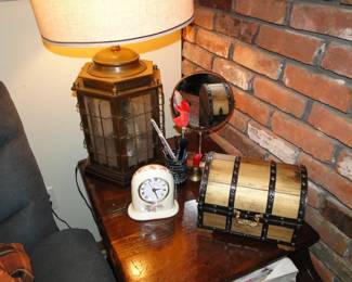 Vintage lamp, men's jewelry box